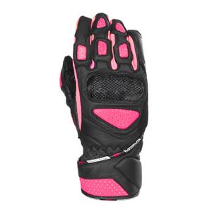 Ženske motoristične rokavice RSA RX2 črno-rožnate