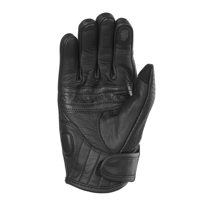 Ženske motoristične rokavice Street Racer Striker 2 Black Perforated