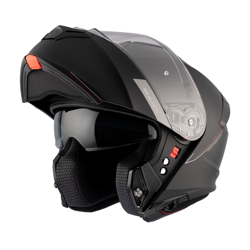 MT Genesis SV Solid A1 black mat flip-up motoristična čelada