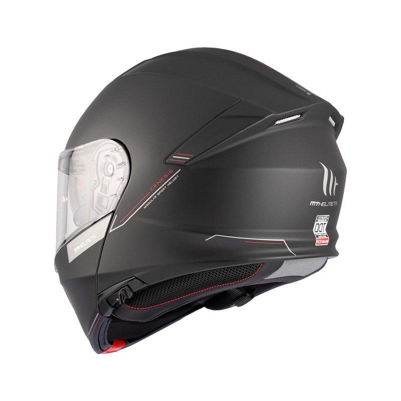 MT Genesis SV Solid A1 black mat flip-up motoristična čelada