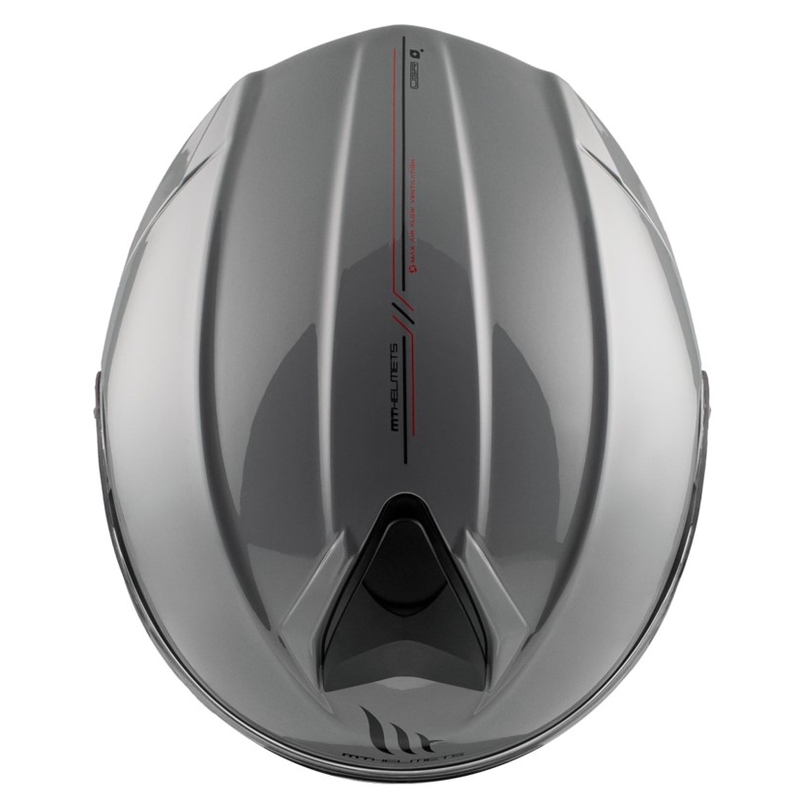 Preklopna motoristična čelada MT Genesis SV Solid A12 sijajno siva