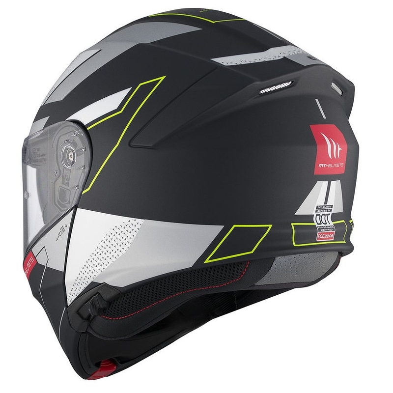 MT Genesis SV Talo B2 črno-sivo-fluo rumena mat prevračalna motoristična čelada razprodaja