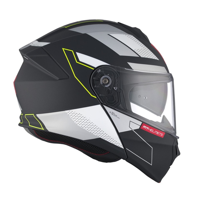 MT Genesis SV Talo B2 črno-sivo-fluo rumena mat prevračalna motoristična čelada razprodaja