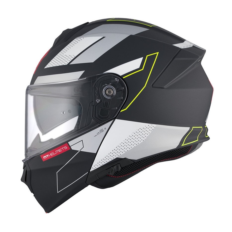 MT Genesis SV Talo B2 črno-sivo-fluo rumena mat prevračalna motoristična čelada razprodaja