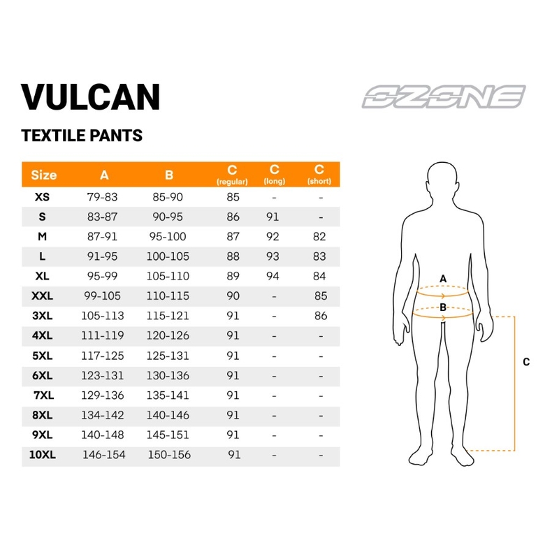 Ozone Vulcan Black Motoristične hlače