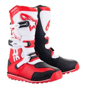 Alpinestars Tech Trial belo-rdeče-črni motoristični škornji