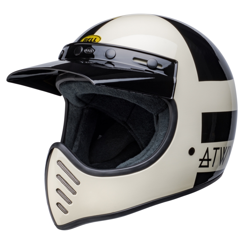 Motoristična čelada Bell Moto-3 Atwyld Orbit belo-črna