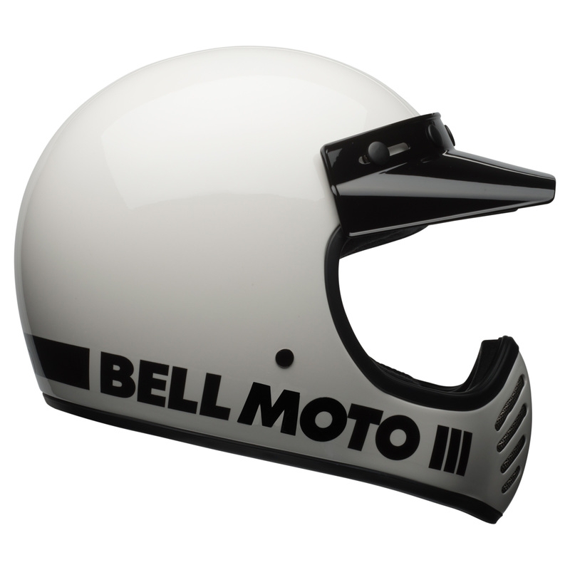 Bell Moto-3 Classic Bela motoristična čelada