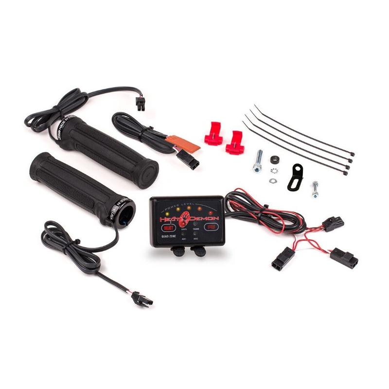 Ogrevani ročaji SYMTEC ATV Clamp On Quad Zone črni