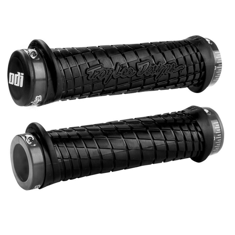 Ročaji ODI TROY LEE DESIGNS SIGNATURE ATV LOCK-ON sivo-črne barve