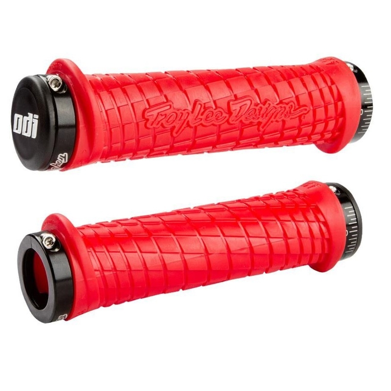 Ročaji ODI TROY LEE DESIGNS SIGNATURE ATV LOCK-ON rdeče in črno