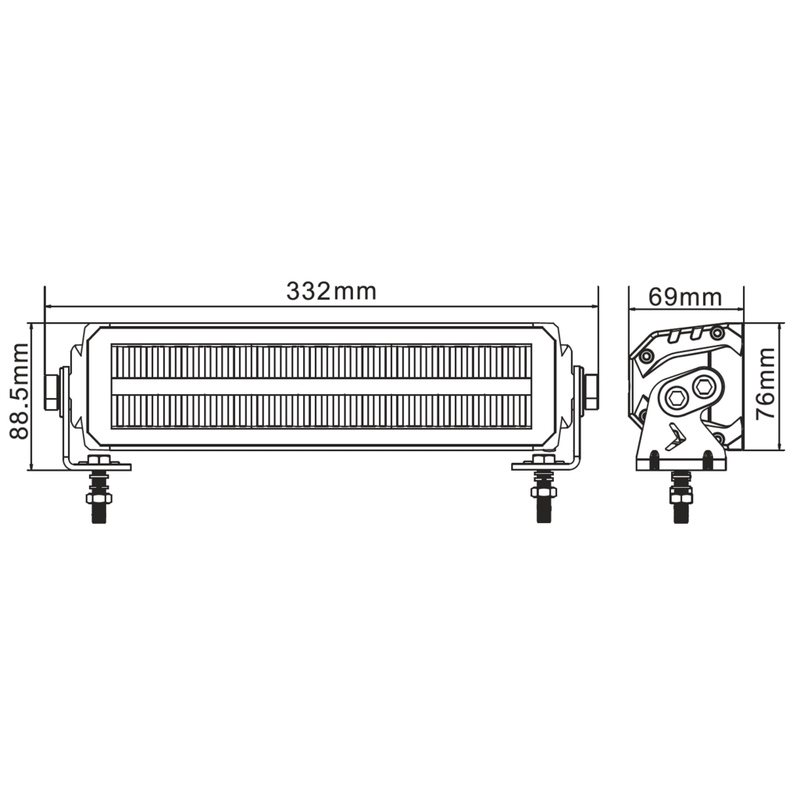 LED svetlobna rampa SHARK LED LIGHT BAR EU HOMOLOGATED OSRAM 12", 60W