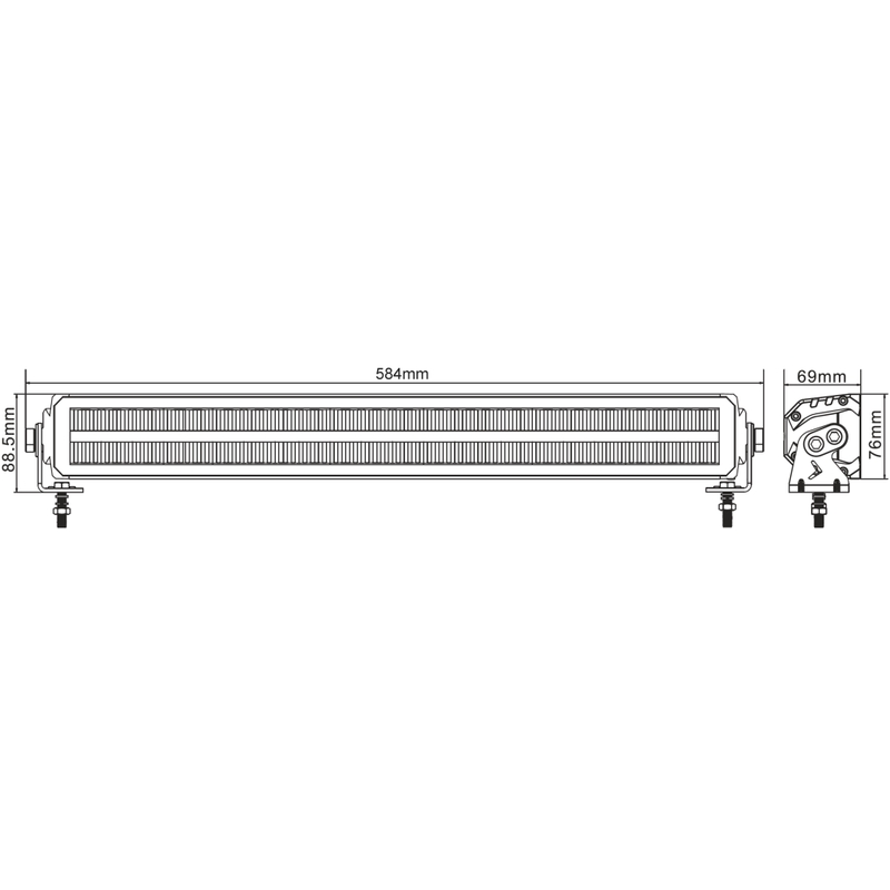SHARK LED LIGHT BAR EU HOMOLOGIRAN OSRAM 22", 108W