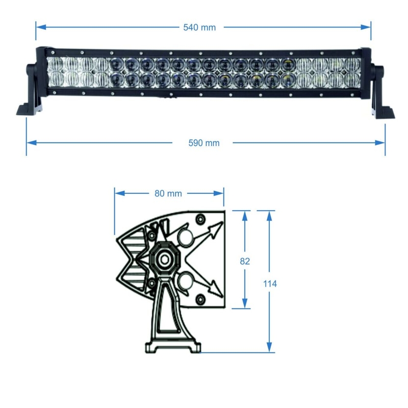 SHARK LED SVETLOBNA PALICA 20", UKRIVLJENA, 120W, R 560 MM - 5D