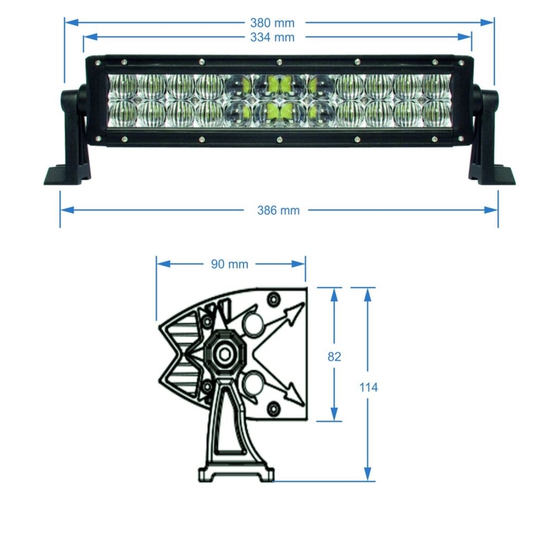 LED svetlobna rampa SHARK LED LIGHT BAR,5D,13,5",72W