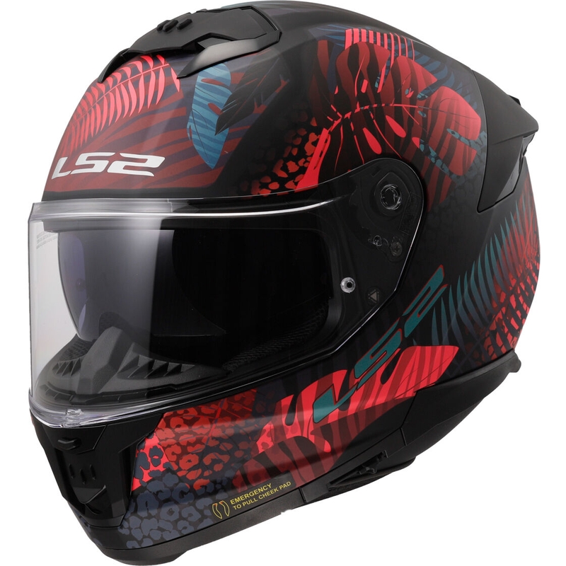 LS2 FF808 Stream II Jungle Black-Pink-Blue Integralna motoristična čelada