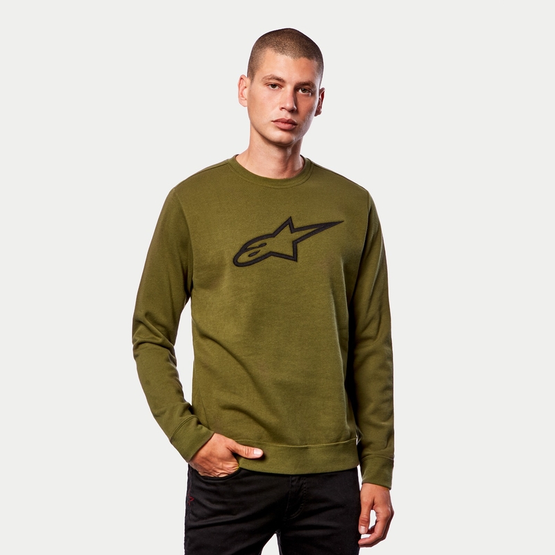 Alpinestars Ageless Crew Fleece Green and Black