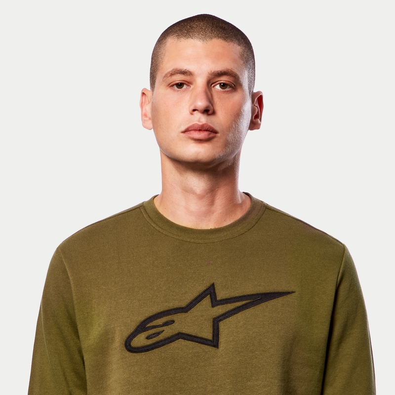 Alpinestars Ageless Crew Fleece Green and Black