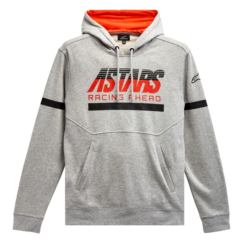 Alpinestars Club Hoodie siva-črna-rdeča