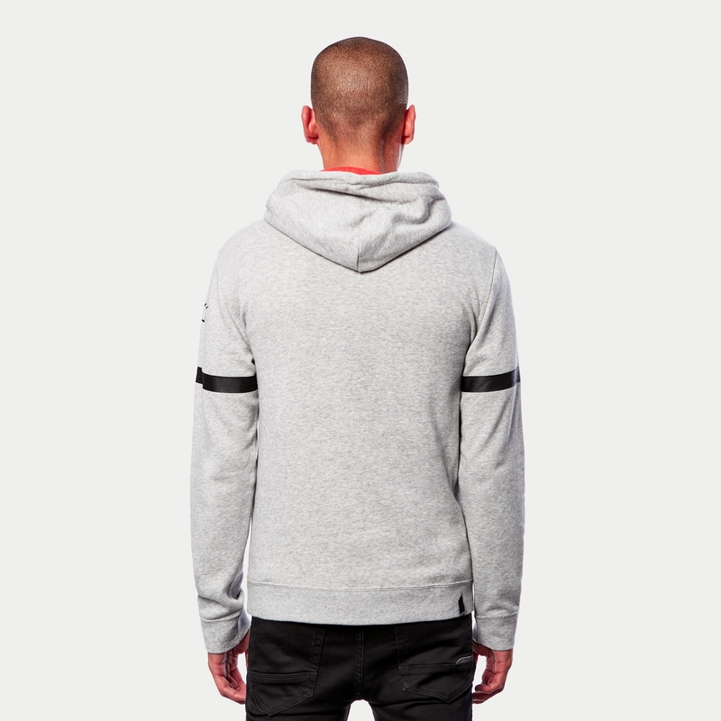 Alpinestars Club Hoodie siva-črna-rdeča