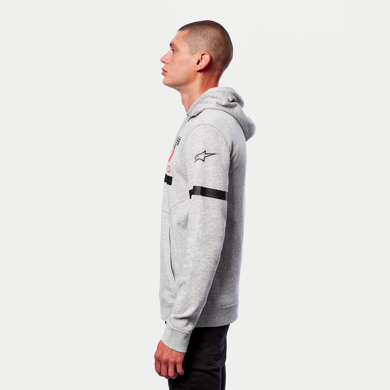 Alpinestars Club Hoodie siva-črna-rdeča