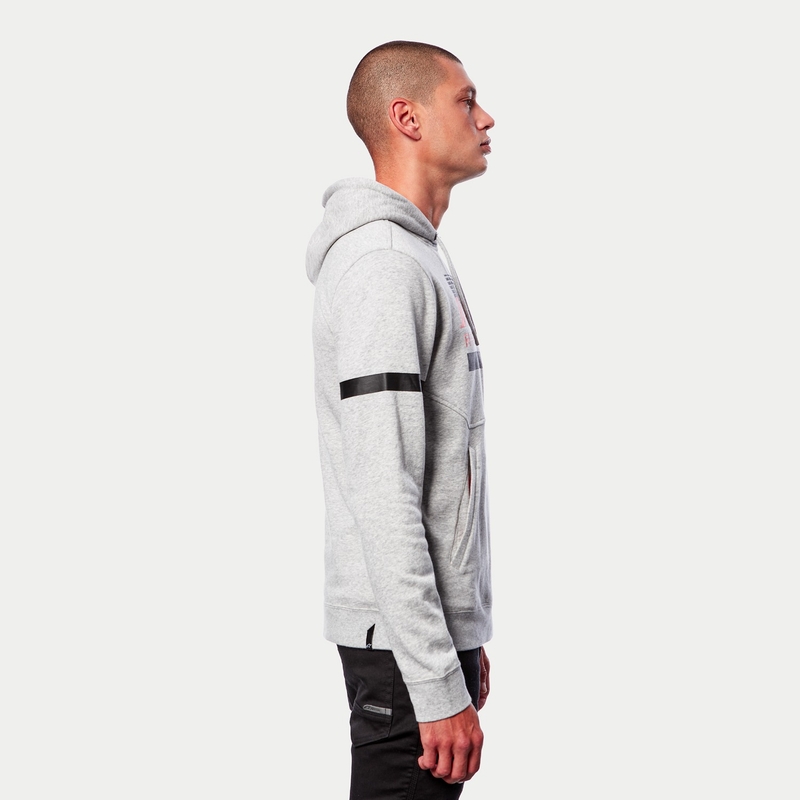 Alpinestars Club Hoodie siva-črna-rdeča