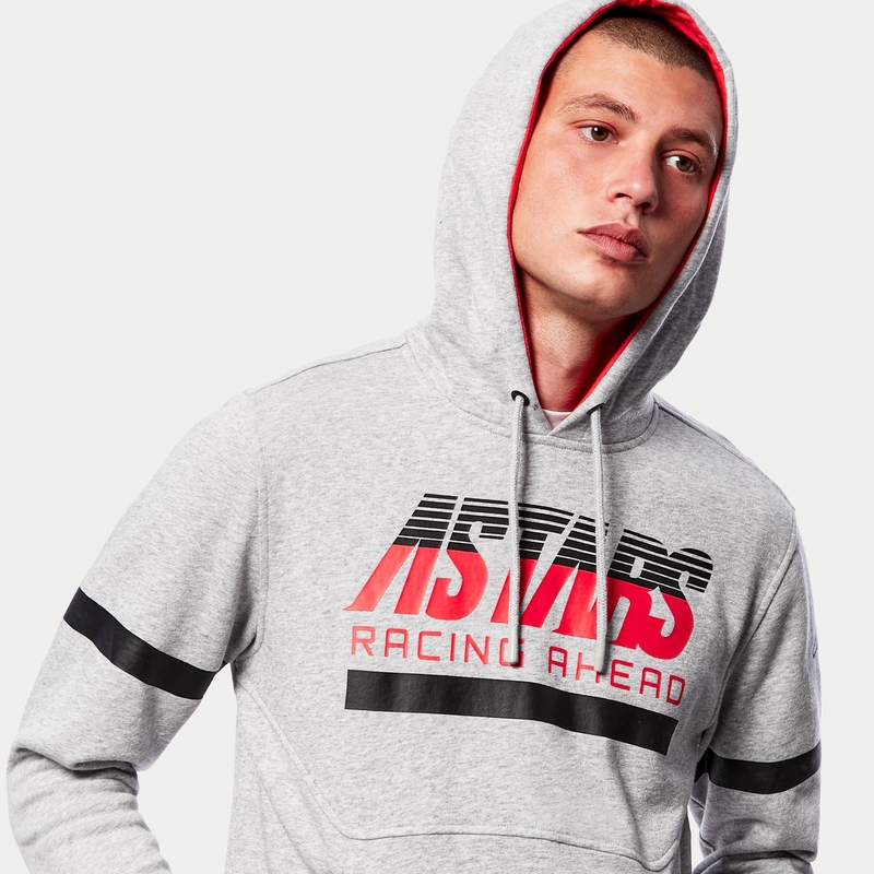 Alpinestars Club Hoodie siva-črna-rdeča