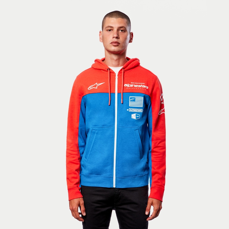 Alpinestars H Block Hoodie fluo rdeče-svetlo modra