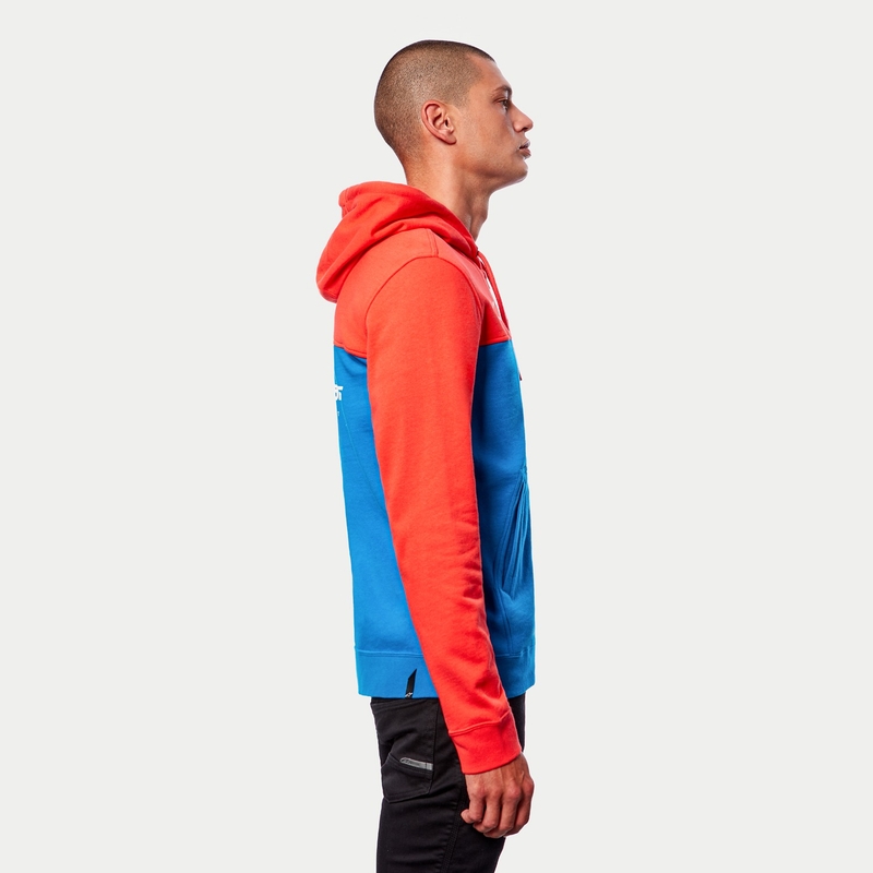 Alpinestars H Block Hoodie fluo rdeče-svetlo modra