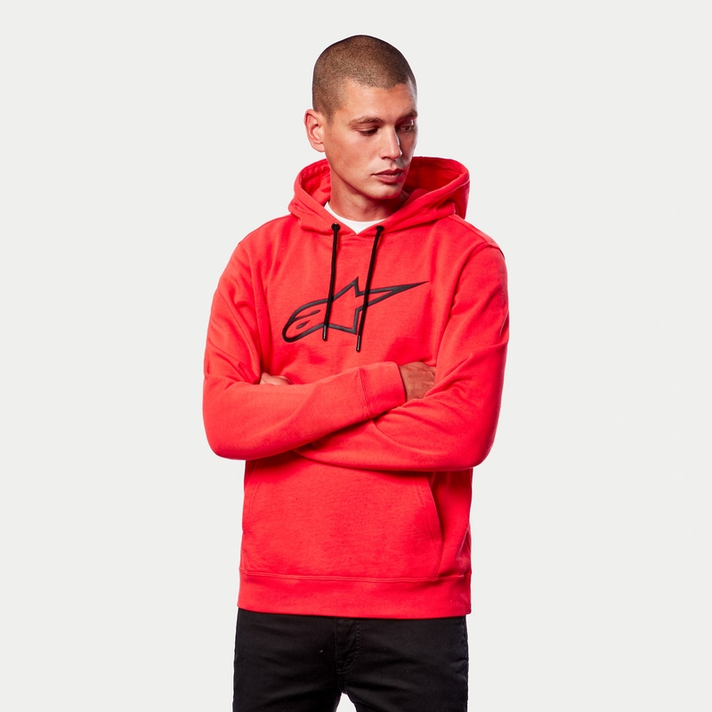 Alpinestars Ageless 2 Hoodie fluo rdeča in črna