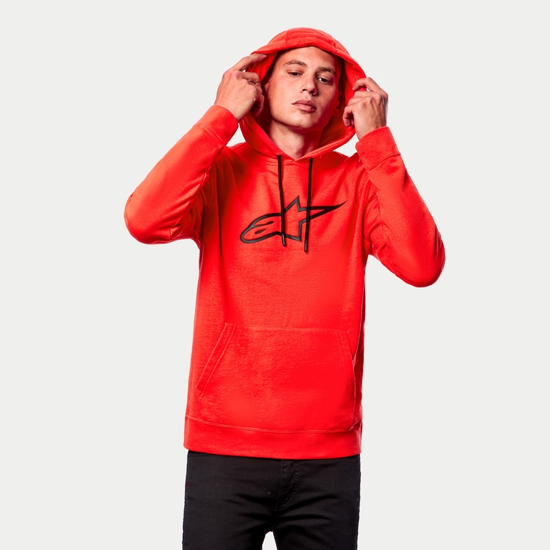 Alpinestars Ageless 2 Hoodie fluo rdeča in črna