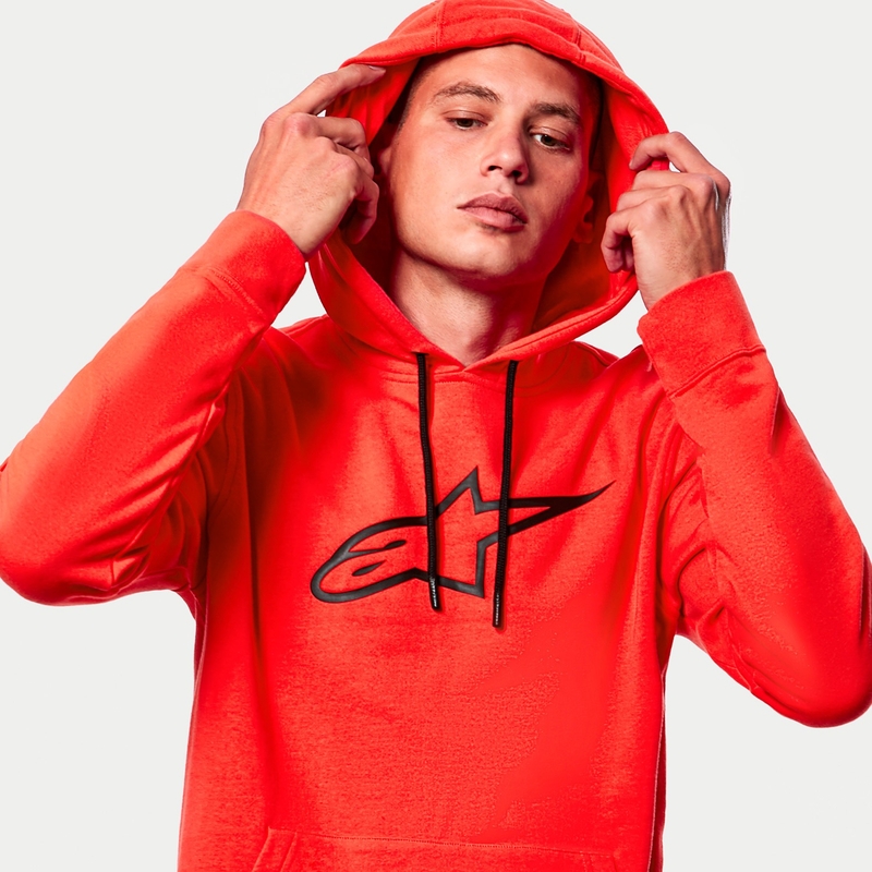 Alpinestars Ageless 2 Hoodie fluo rdeča in črna