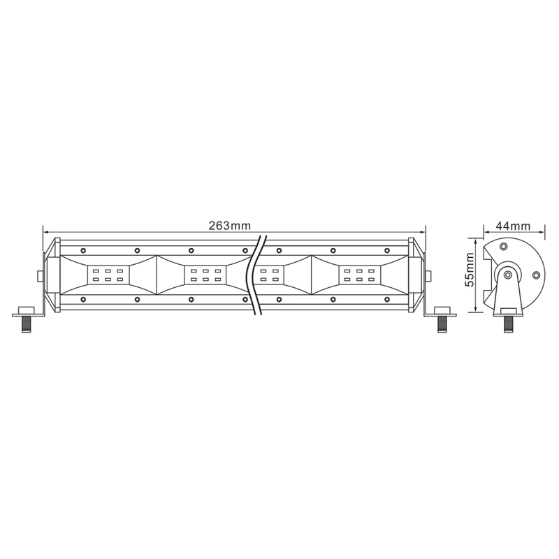 LED svetlobna rampa SHARK LED LIGHT BAR 10,5" 24W 2400LM