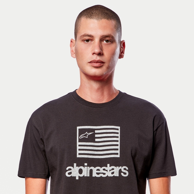 Majica Alpinestars Flag Tee črno-bela