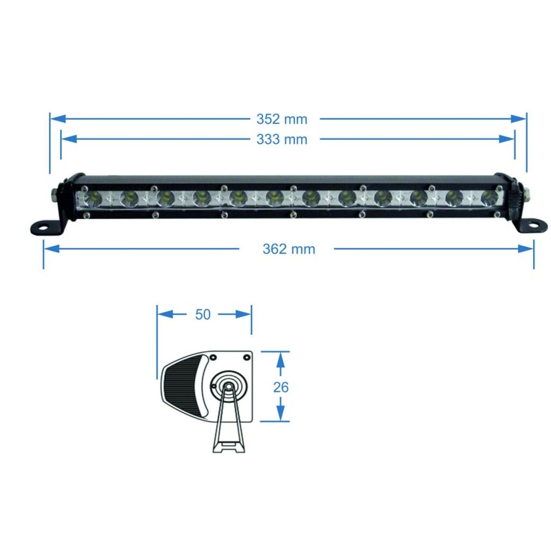 LED svetlobna rampa SHARK LED LIGHT BAR 13", 36W
