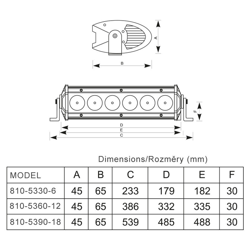 LED svetlobna rampa SHARK LED LIGHT BAR 13", 60W
