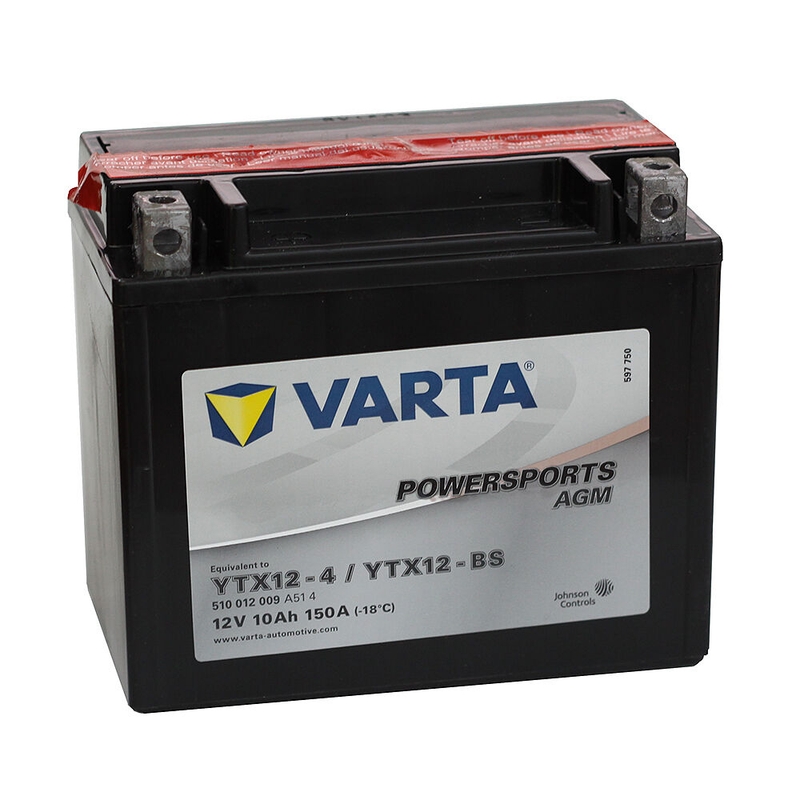 Baterija VARTA 12V/10AH-MOTO LF brez vzdrževanja (YTX12-4/YTX12-BS)