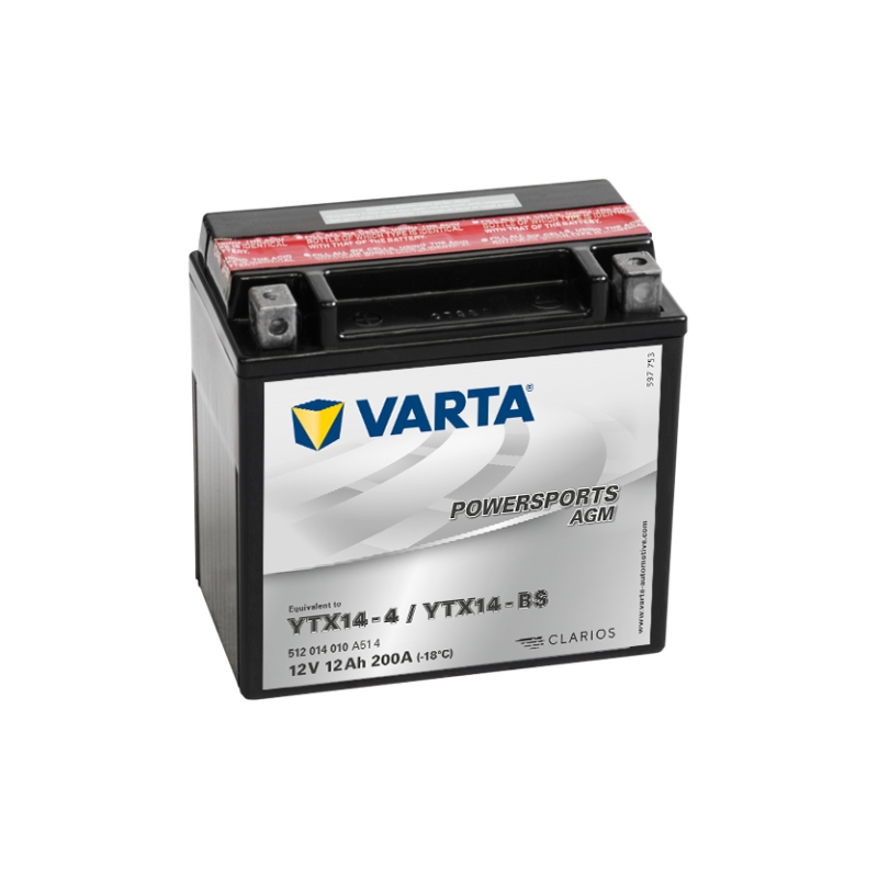 Baterija VARTA YTX14-4/YTX14-BS 12V/12Ah brez vzdrževanja
