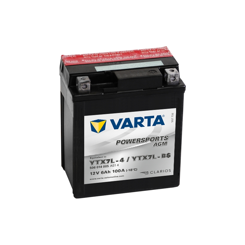 VARTA YTX7L-A/YTX7L-BS 12V/6Ah baterija brez vzdrževanja