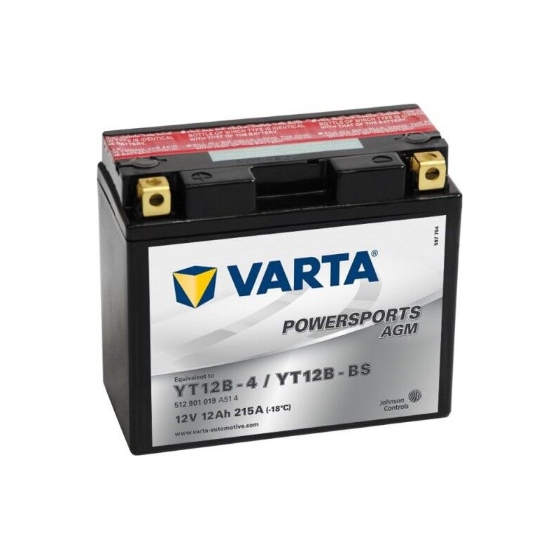 VARTA MOTO LF (YT12B-BS) 12V/12AH baterija brez vzdrževanja