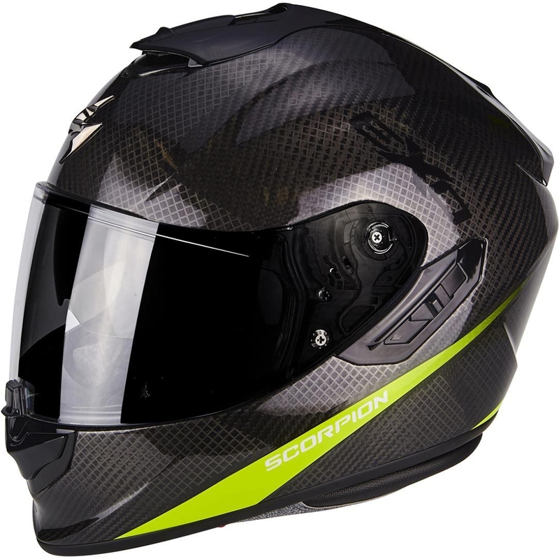 Integralna motoristična čelada Scorpion Exo-1400 Air Carbon Yellow razprodaja