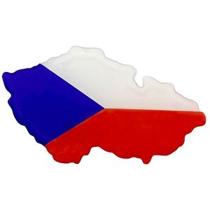 3D zemljevid Češke republike z nalepkami