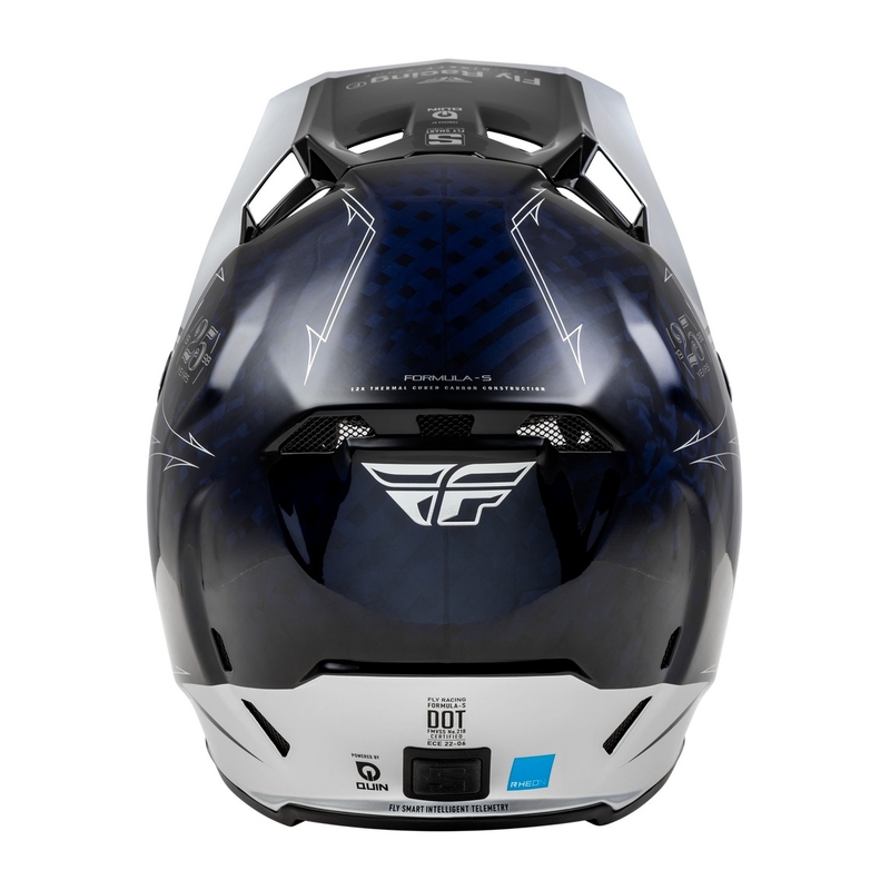 Motokros čelada FLY Racing Formula S Carbon modro-srebrna