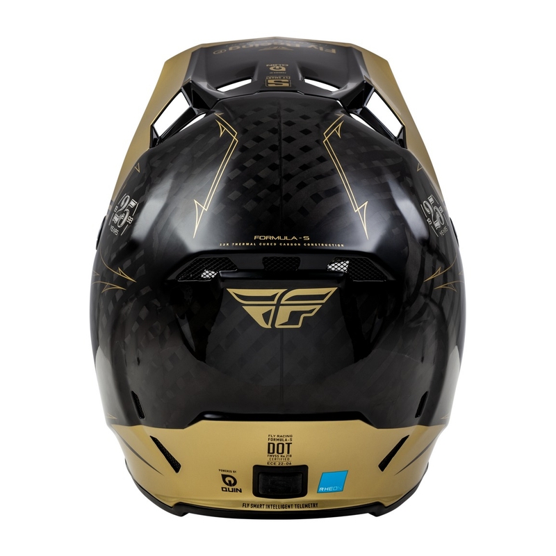 Motokros čelada FLY Racing Formula S Carbon črno-zlata