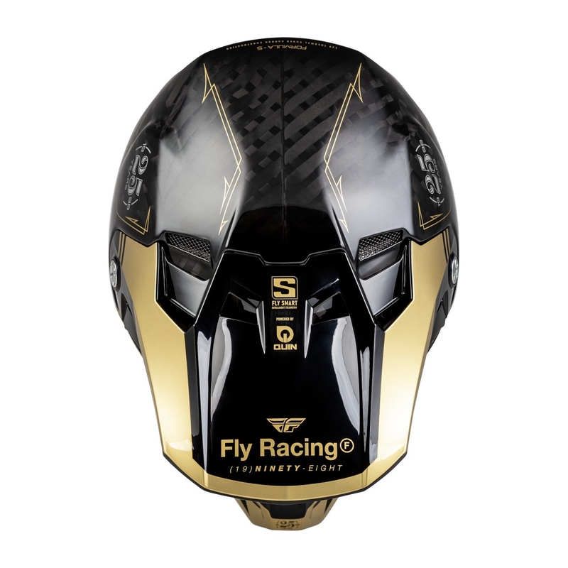 Motokros čelada FLY Racing Formula S Carbon črno-zlata