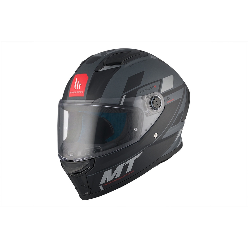 MT Stinger 2 Solid Zivze Black-Grey Matte Integral Motoristična čelada razprodaja