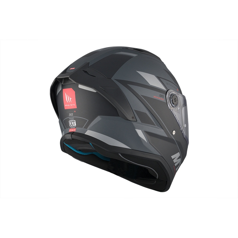 MT Stinger 2 Solid Zivze Black-Grey Matte Integral Motoristična čelada razprodaja