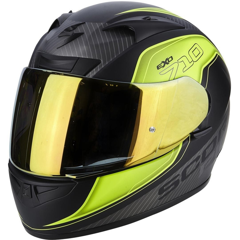 Integralna čelada Scorpion EXO-710 Air Mugello črna mat-rumena