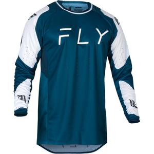 Motokros majica FLY Racing Evolution DST 2024 modra in bela razprodaja