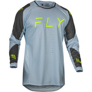 Motokros majica FLY Racing Evolution DST 2024 sivo-črno-fluo zelena